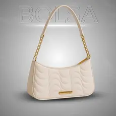 Bolsa Feminina Transversal Meia Lua Matelassê Compacta Moderna GUARÁ BAGS
