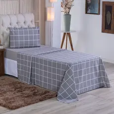 Jogo De Cama Solteiro 3 Peças Percal 100% Algodão 180 Fios