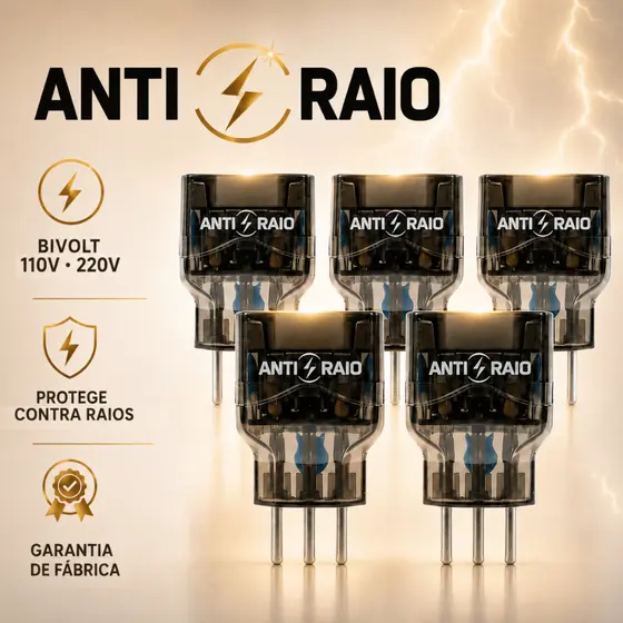 Tomada Protetor Elétrico Dps Anti Raio Surtos Embrastec 10a Bivolt 3Pinos Bivolt 127/220v Eletrônico