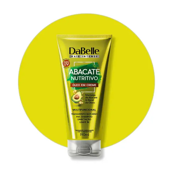 Oleo Creme Dabelle Abacate Nutritivo Maciez Fortalecimento 190ml