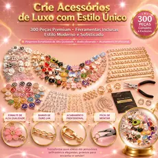 Kit Artesanato Chaveiro DIY 117 Pingentes Esmaltados com Alicate Argolas e Acessórios para Bolsas