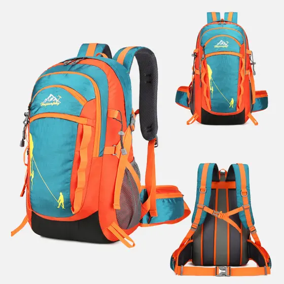 Mochila De Trilha E Montanhismo 40L Impermeável Reforçada Com Suporte Para Hidratação E Painel Ergonômico