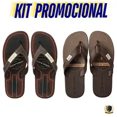 Combo Chinelo Masculino Sandália Power Borracha Antiderrapante Tiras Reforçadas