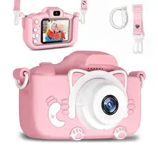 Mini Câmera Infantil Mini Recarregável Com Capa Video Jogos Fotos - Envio rápido
