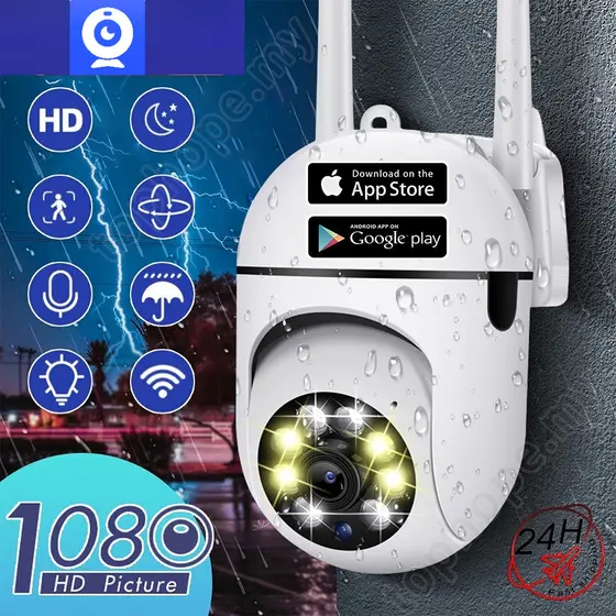 A7 1080p Câmera De Rede Vigilância Externa Visão Noturna A7 À Prova De Poeira D'água V720 APP