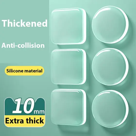 Protetor de Batente de Porta de Silicone Almofada Silenciosa Anti Colisão para Geladeira Armário e Parede