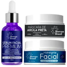 🖤 Tratamento Facial🌞 – Argila Preta + Niacinamida + Creme Gel | Controle de Oleosidade e Acne 💓