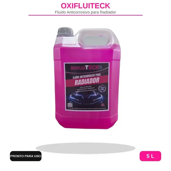 Aditivo Fluido Liquido Para Radiador Rosa Pronto Uso  Anticorrosivo  Proteção Máxima 5 Litros