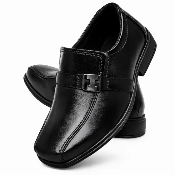 Sapato Social Infantil Masculino Elegante Confortável Antiderrapante