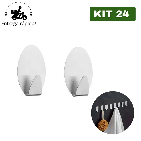 Gancho de Parede Adesivo Organizador Multiuso Metal Cozinha Banheiro