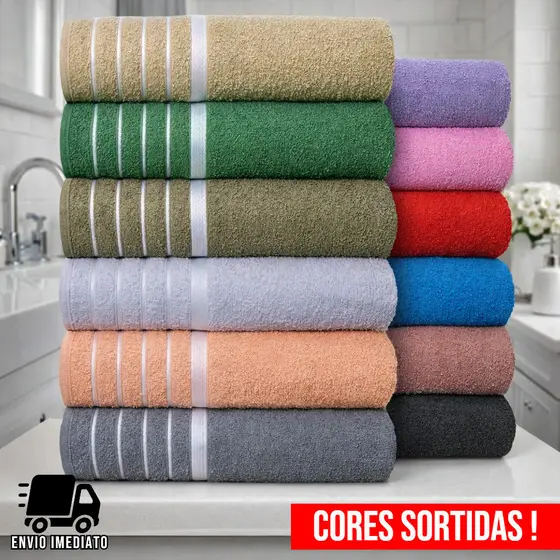Toalha de Banho Gigante 80x150 Extra Macia e Absorvente Algodão Hotel Spa Premium LLB