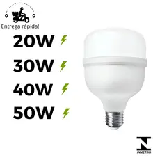 Lâmpada Led Bulbo 20w, 30w, 40w, 50w E27 Bivolt 6500K Branco Frio