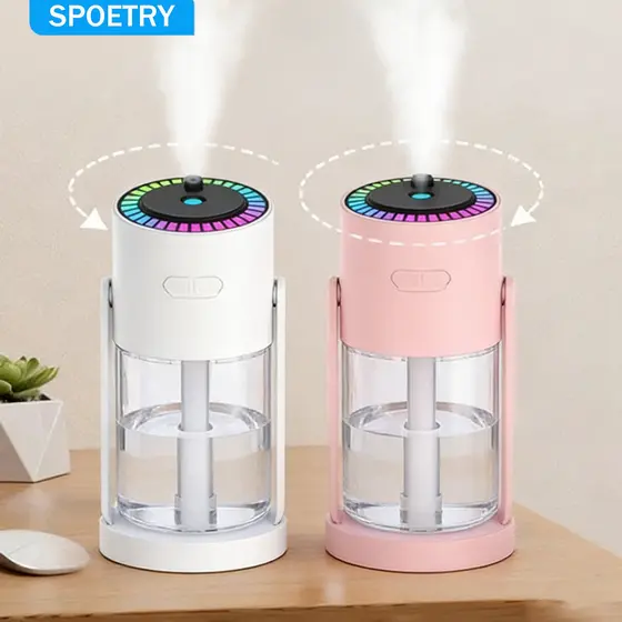 Novo Umidificador de Ar 280ml com Luz LED e Projeção Estrelada – Aromaterapia e Relaxamento