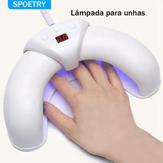 Cabine De Unha Profissional 18 LEDs 36W LED/UV Gel Unha Dobrável
