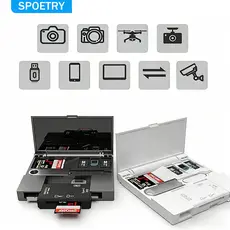 Leitor De Cartão De Memória 7 Em 1 Adaptador USB OTG Para iPhone iPad C A Dispositivos Micro SD