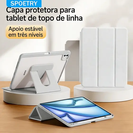 Capa Com Rotação De 360° Para IPad Air 11 13 M2 Pro M4 Air 4 5 10.9 IPad 8 9 10ª Geração Mini 6 Com Suporte Para Tablet