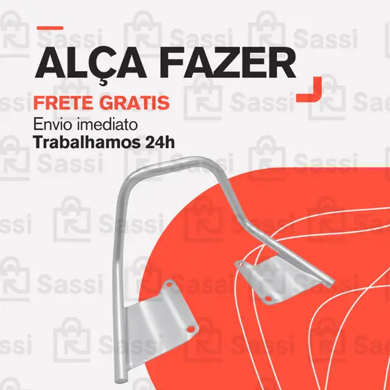 Alca Esportiva Vertical Super Alta Factor Fazer 150 125i 2016 A 2025 Cromada Solda reforçada