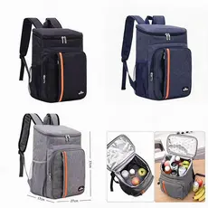 Mochila Térmica Impermeável de Grande Capacidade Aprox. 27×17×37cm Para Piquenique, Almoço no Trabalho e Viagens Curtas