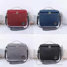 Bolsa Térmica Impermeável Aprox. 6L (24x14x17cm) - Alça Ajustável, Forro Alumínio para Almoço Trabalho e Piquenique