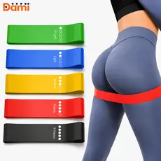 Kit 5 Faixas Elásticas Mini Band Para Yoga Pilates Treino Academia Crossfit e Fisioterapia - [Dami]