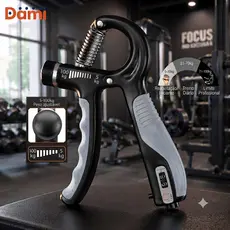 Hand Grip com Contador Ajustável 5-100kg | Malhador de Mão para Fortalecer Dedos | Punho e Antebraço【Dami】