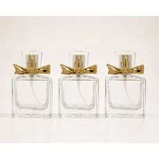 Kit Frasco Versailles Gold 30ml Perfume Vidro Recarregável Luxo Laço Dourado Premium Viagem Bolsa