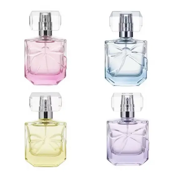 Frasco Vidro com Spray Laço Purple Blue Luxo Perfume 30ml