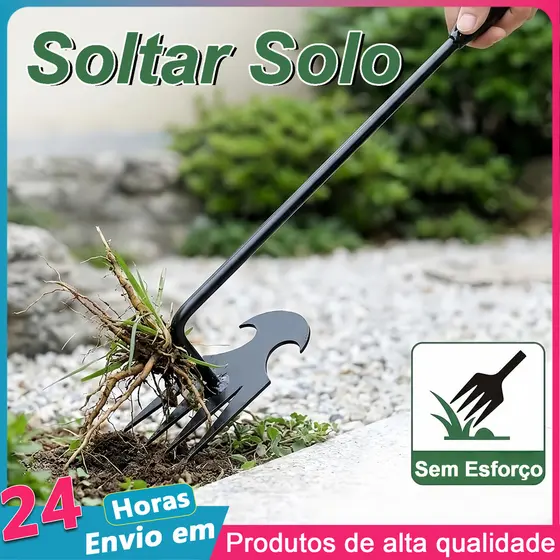 Arrancador De Ervas Daninhas Ancinho De Capina Ferramenta De Jardinagem 30cm Aço Manganês