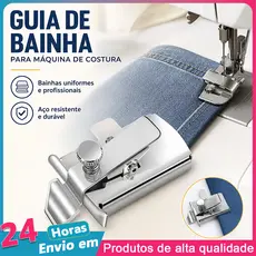 Aparelho Guia Bainha Barra Reta Magnetico Maquina Industrial E Doméstica Costura
