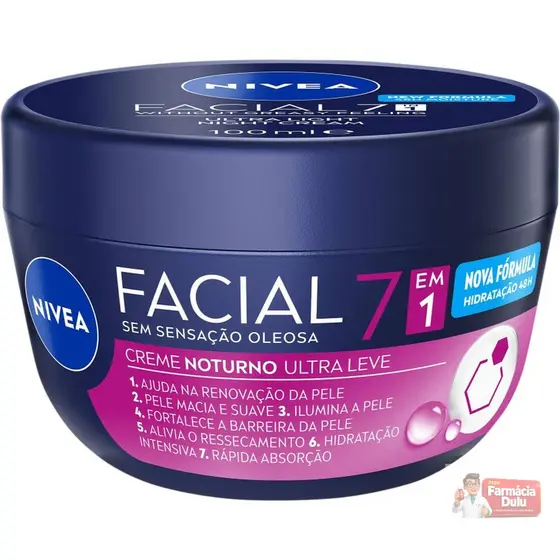 Creme Facial Nivea Noturno 7 Em 1 100g