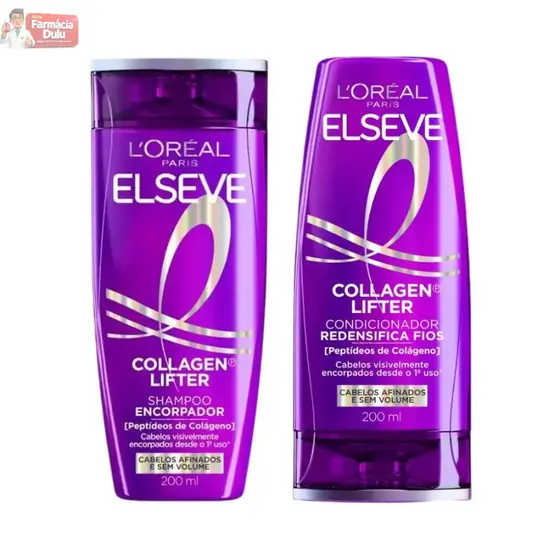 Kit Shampoo E Condicionador Elseve Collagen Lifter 200ml