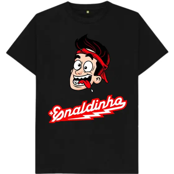 Camiseta Infantil Enaldinho Youtuber Gamer Manga Curta Algodão Premium Ideal Dia Dia