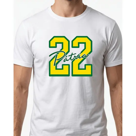 Camiseta Patria Brasil 2026 Política Movimento Social Patriotismo Nacionalismo Camisa 100% Algodão