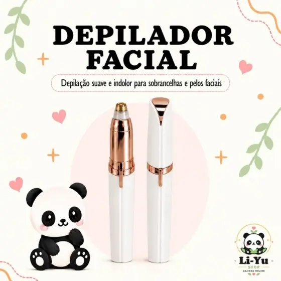 Depilador Sobrancelha E Removedor Pelos Faciais USB Elétrico Recarregável Portátil