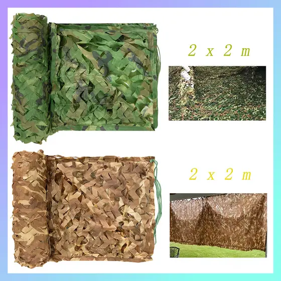Grade de camuflagem 2x2 metros grade de camuflagem ao ar livre, grade de camuflagem militar, usada para decoração de caç