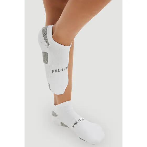 Kit 3 Pares Meias Algodão Cano Curto Polo Wear Branco