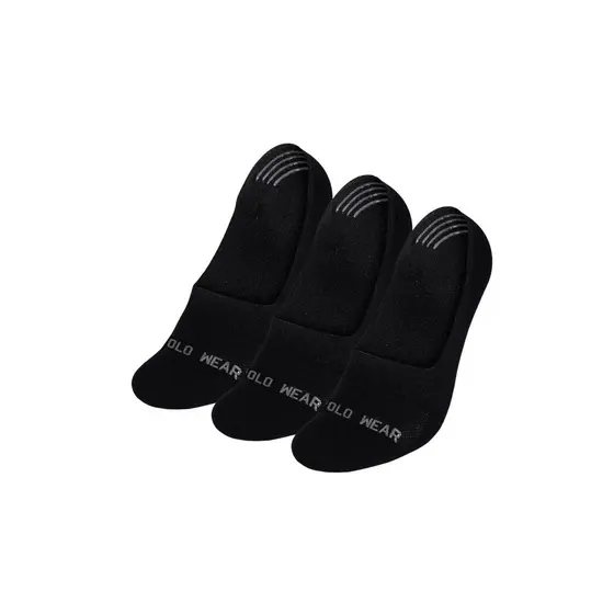 Kit 3 Pares De Meias Sapatilha Masculinas Polo Wear Preto