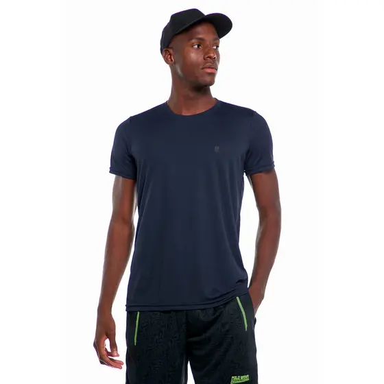 Camiseta Masculina Pw Sports Lisa Polo Wear Azul Escuro