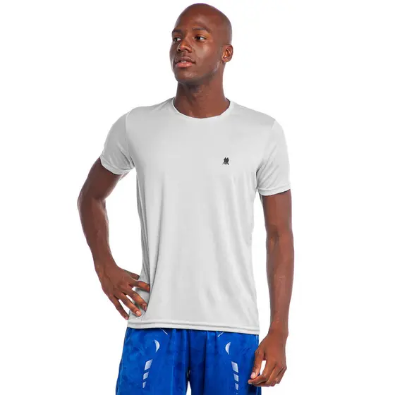 Camiseta Masculina Pw Sports Lisa Polo Wear Cinza Claro