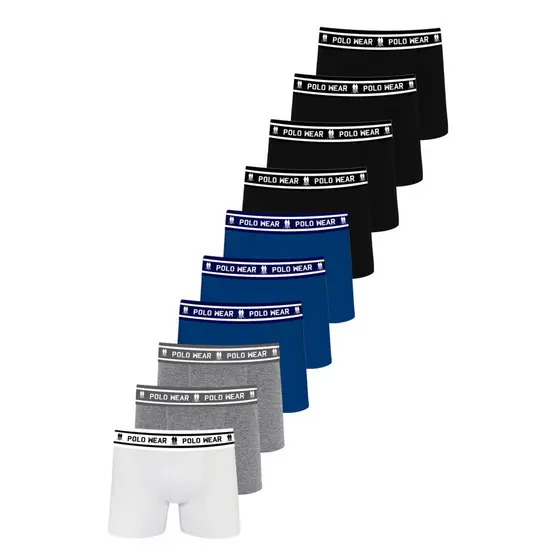 Kit 10 Cuecas Algodão Sem Costura Lateral Polo Wear