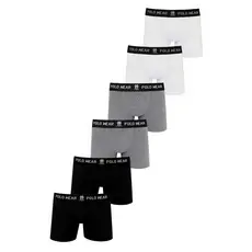 Kit 6 Cuecas Boxer Algodão Polo Wear Sortido