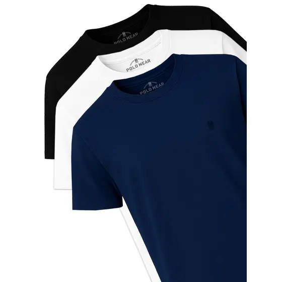 Kit 3 Camisetas Masculinas Premium Polo Wear Sortido