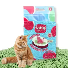 Areia Para Gato Biodegradável Tofu 2,1 a 6,3kg Não Deixa Rastros Areia de Gatos Aroma Chá Verde
