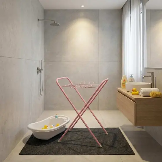 Suporte para Banheira de Bebê Dobrável Portátil com Estrutura Estável e Resistente