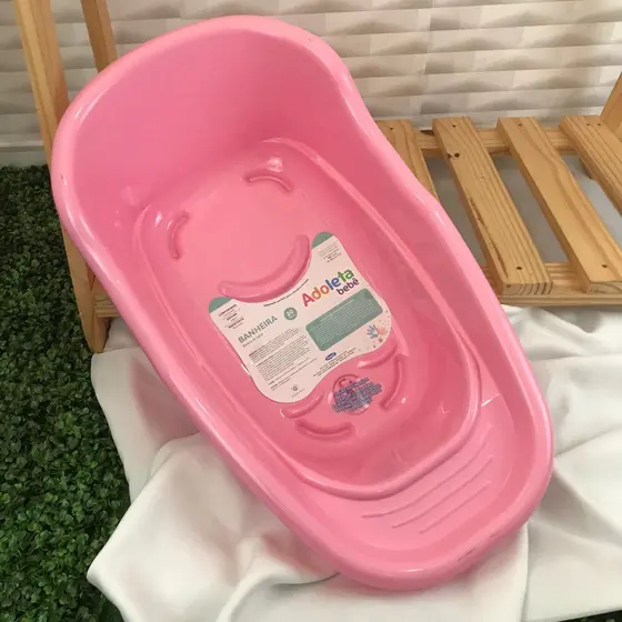 Banheira Adoleta Bebê 20L Duas Cores Resistente E Confortável