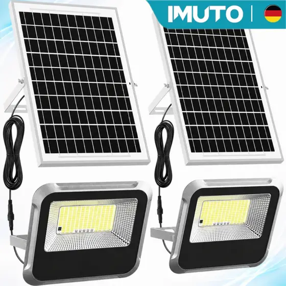 Refletor Solar Led Holofote Holofote Com Placa Bateria a Prova D'água Externo