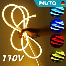 IMUTO Fita LED Neon Flexível 10M 110V IP65 Colorida para Decoração, Quarto, Festa e Ambiente