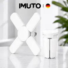 IMUTO Lâmpada LED Dobrável Premium E27 60W ou 80W Bivolt Luz Branca Hastes Ajustáveis Super Iluminação