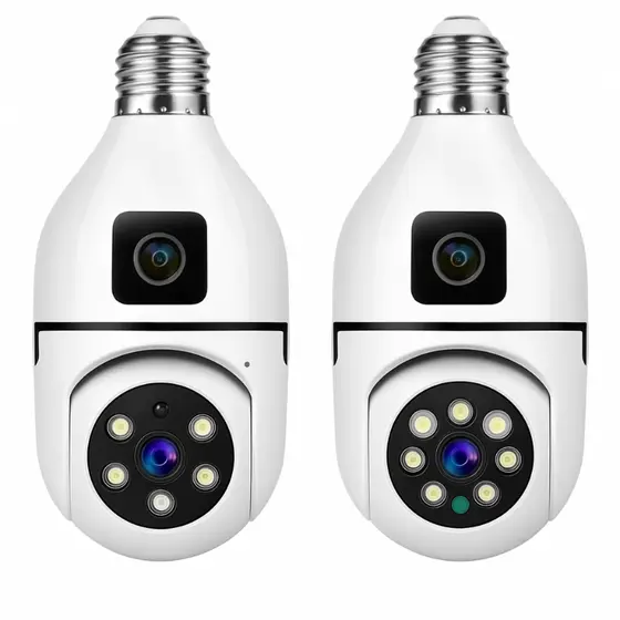 Kit 2 Câmera Externa Ip Wifi Icsee 8mp 4k Segurança Dupla Visao Noturna 360 Rotação  Prova  Dágua Nf
