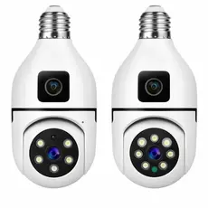 Kit 2 Câmera Externa Ip Wifi Icsee 8mp 4k Segurança Dupla Visao Noturna 360 Rotação  Prova  Dágua Nf
